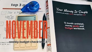 weekly budget check-in: Nov 16 - 22 (budget refresh ✍🏾)