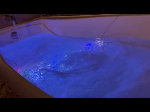 Bathtub Filling ASMR // Underwater lights and Whirlpool Jets 3 Hour Loop