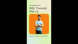 How to export import SQL database | SQL tutorial - Day #14