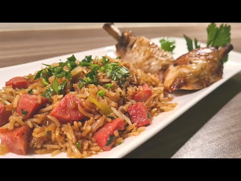 🇸🇷 Surinaamse nasi kip recept|Surinamese fried rice with roasted chicken|