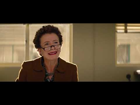 Saving Mr. Banks official trailer still — P.L. Travers and Walt Disney in Burbank offices, score and songs in play