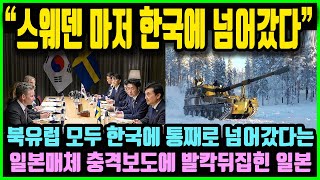 "스웨덴 마저 한국에 넘어갔다!" 북유럽 모두 한국에 통째로 넘어갔다는 일본매체 충격보도에 발칵 뒤집힌 일본 전역