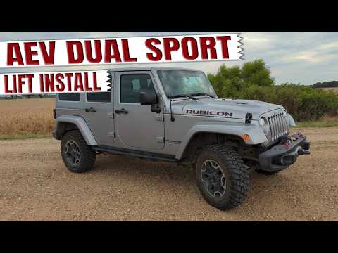 Jeep JK 2.5 AEV Dual Sport lift kit install. The best lift for a heavy overlanding Jeep.
