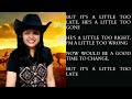 It's a little too late - Cover by Michelle Thomas