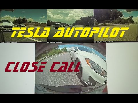 TESLA Autopilot almost got me in a rear-end Collision | Dashcam Teslacam video