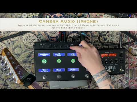 Tonex Pedal and Line6 HX Effects - Stereo Cab and DI Tones