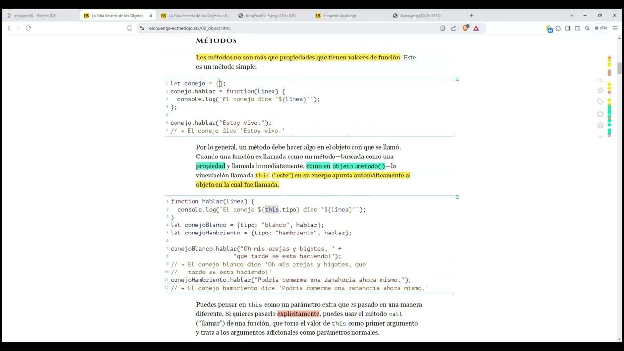 6.2 métodos de los objetos - Eloquente JavaScript