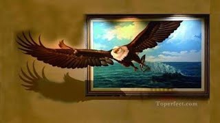 preview picture of video '3d Eagal painting'