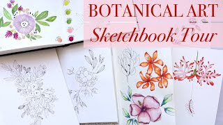 🎉Watercolour Fridays: My Botanical Art Journey | Sketchbook Tour 2017-2024