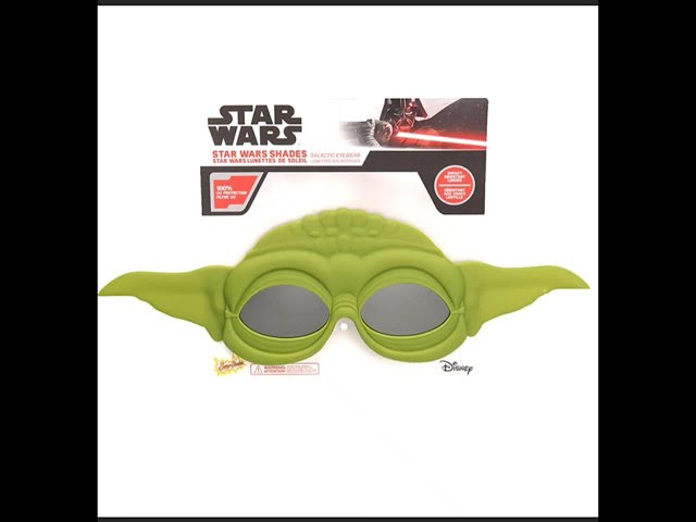Vídeo relacionado con Sun-Staches Star Wars Mandalorian - Gafas de sol oficiales Grogu, accesorio para disfraz de niño, lentes UV400, máscara verde Baby Yoda talla única