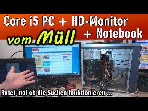 Core i5 PC ◾ HD-Monitor ◾ Notebook vom Müll ⭐ Ratet mal ob die Sachen funktionieren 🤔