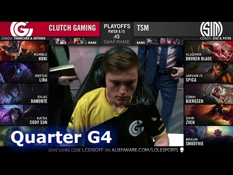 TSM vs CG - Game 4 | Quarter Finals S9 LCS Summer 2019 | TSM vs Clutch Gaming G4