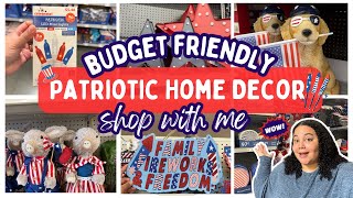 Patriotic Decor on a Budget 2025🧨🎆 | Shop with me at At Home, Dollar Tree, Gabe's & Ollie's