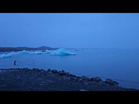 Iceland - Diamond Beach at midnight
