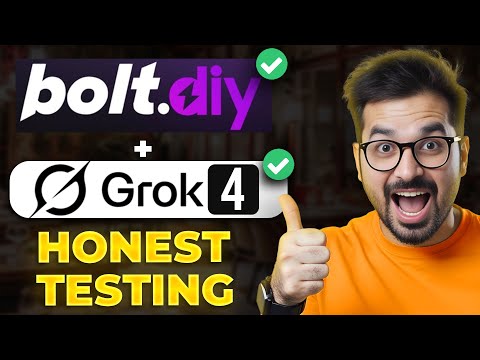 Bolt.DIY - Free Open Source AI Coder with GROK 4 (Full Setup & Tutorial) | Access Bolt.new For Free