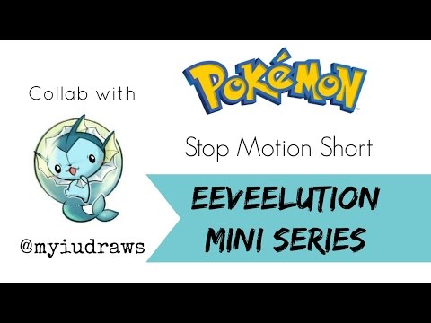 Pokemon [Vaporeon] Stop Motion Short Eeveelution Mini Series [Polymer Clay] Collab with Myiudraws