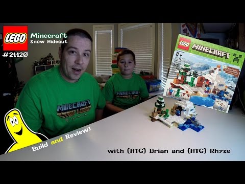 LEGO Speed Build: Minecraft The Snow Hideout #21120 with Brian and Rhyse - HTG