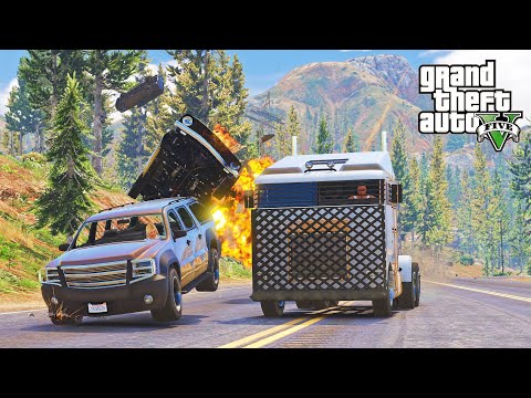 GTA 5 HEAVY HAULER TRUCK HIGH SPEED CRASHES PART 2 - IMPACT COMPILATION - DESTRUCTION