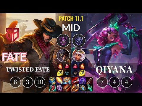 SB FATE Twisted Fate vs Qiyana Mid - KR Patch 11.1