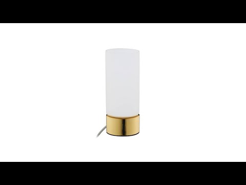 Nachttischlampe Touch Gold - Weiß - Glas - Metall - Kunststoff - 8 x 20 x 8 cm