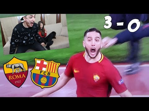 *STO PIANGENDO* REAZIONE A ROMA - BARCELLONA 3-0 !!!