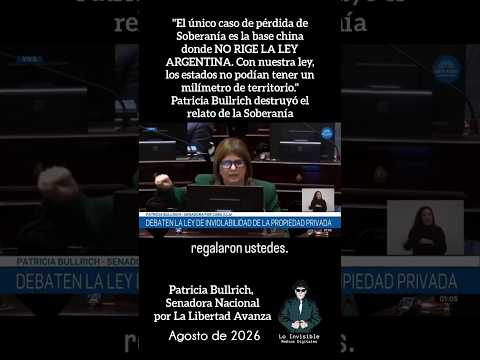 PATRICIA BULLRICH DESTRUYÓ EL RELATO DE LA SOBERANÍA #LoInvisibleMediosDigitales #Argentina