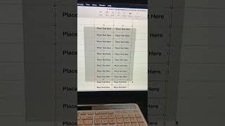 How to select multiple or all cells in Avery labels template