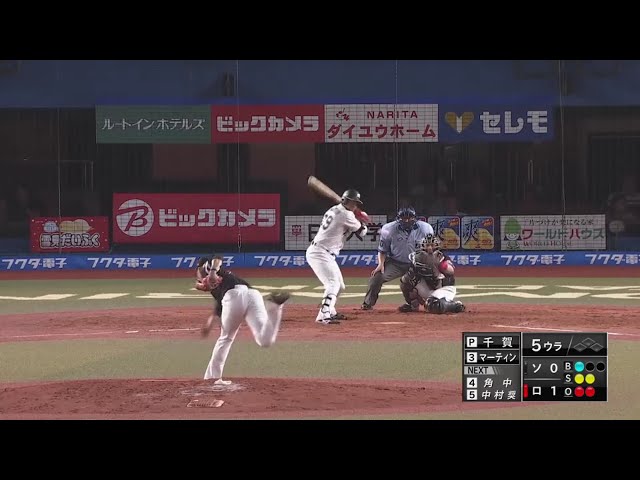 【5回裏】ホークス・千賀 要所を締めるピッチングで5イニングを投げ1失点にまとめる!! 2019/8/23 M-H