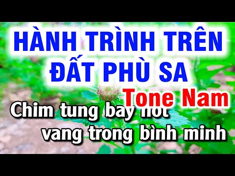 Karaoke Hành Trình Trên Đất Phù Sa Tone Nam Nhạc Sống Cha Cha | Hoài Phong Organ