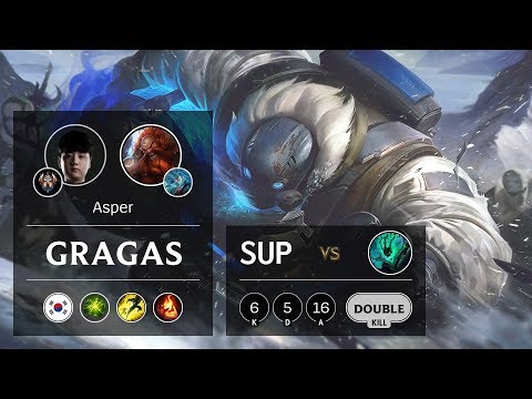 Gragas Support vs Thresh - KR Challenger Patch 9.22