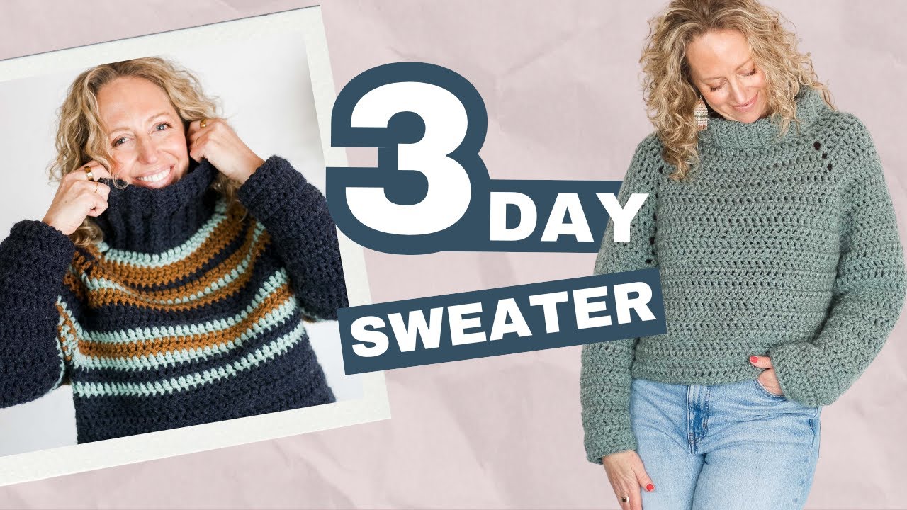 FAST + Easy Beginner Crochet Raglan Sweater (FINISH in 3 days!)