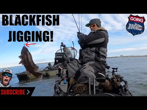 BLACKFISH JIGGING from my YAK!