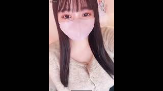 巨乳ニット生配信TikTok ライブ　ニットの間から谷間チラ見せ