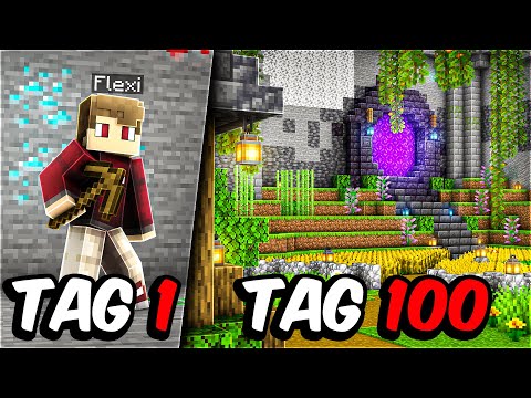 Ich überlebe 100 Tage Minecraft HARDCORE in einer Höhle