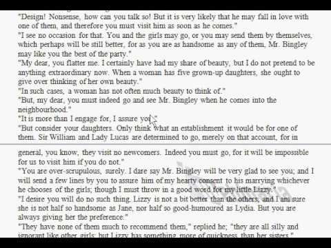 高慢と偏見 - 第1章 - ブリティッシュ・アクセント・リーディング - ジェーン・オースティン - イギリスの発音 (Pride and Prejudice - Chapter 1 - Brtish Accent Reading - Jane Austen - British Pronunciation)