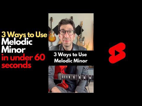 3 Ways to use the Melodic Minor Scale in Under 60 Seconds! #shorts