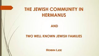 The Jewish Community in Hermanus by Dr Robin Lee