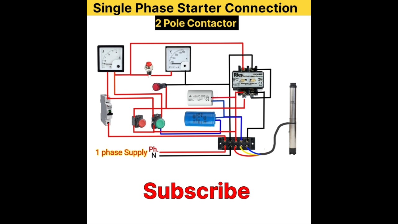 Single Phase Starter Diagram | Starter Diagram | Shorts | Viral | Trending | Basic Electrical ET