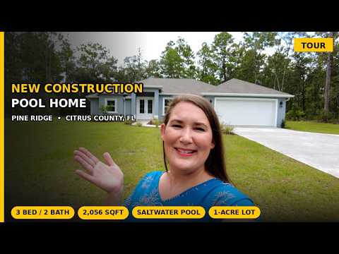 This Pine Ridge Home Sold Fast | New Construction Saltwater Pool| Citrus County FL MLS#856455