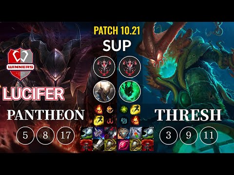 WNS Lucifer Pantheon vs Thresh Sup - KR Patch 10.21