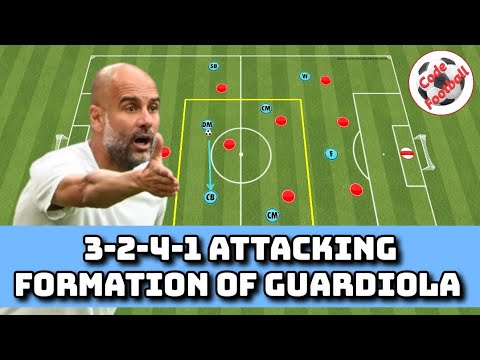 The 3-2-4-1 attacking formation of master Guardiola!
