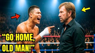 Arrogant Muay Thai Fighter Laughs at Chuck Norris’s Age — The First Kick Ends It