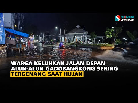 Warga Keluhkan Jalan Depan Alun-alun Gadobangkong Sering Tergenang saat Hujan