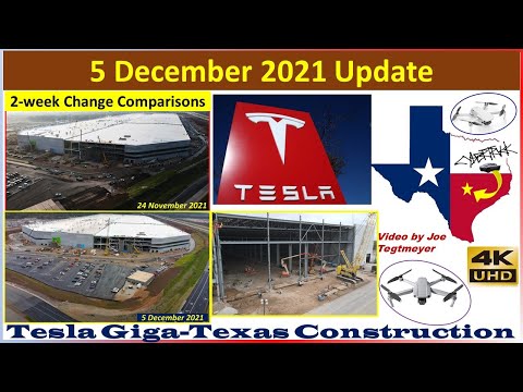 Tesla Gigafactory Texas 5 December 2021 Cyber Truck & Model Y Factory Construction Update (08:00AM)