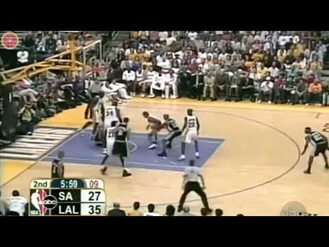 Karl Malone Defense on Tim Duncan ！2004 Playoffs WCSF Game 3