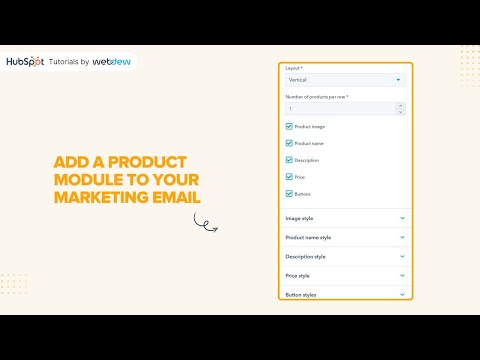 How to add a product module to your marketing email in HubSpot