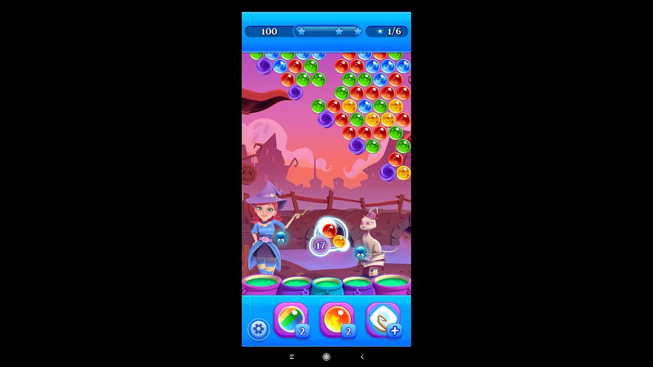 Bubble Witch Saga 2 walkthrough level 44 all levels complete android iOS - ...