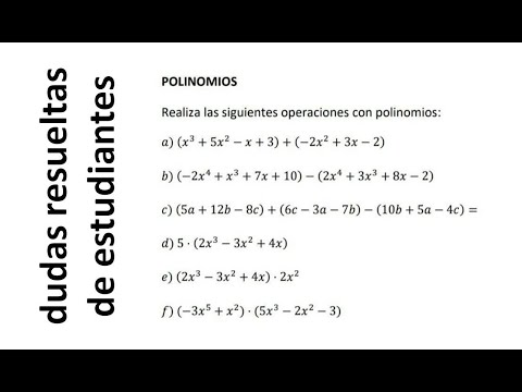 OPERACIONES CON POLINOMIOS