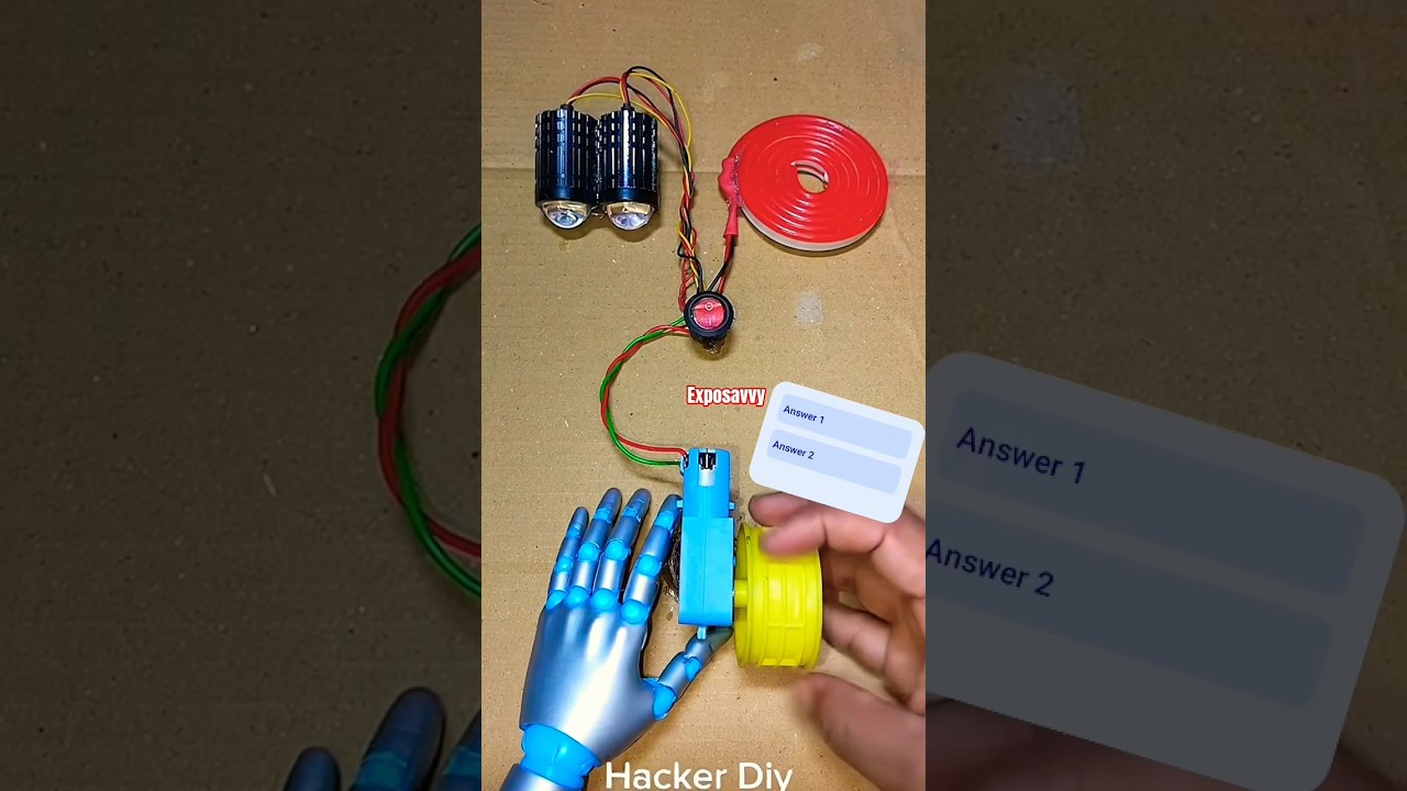 Running Metal Gear Motor to Power Neon Strip & Bike Fog Lights ⚡🔥 | No Battery Experiment #dcmotor