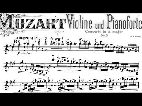 Concertul pentru vioară Mozart nr. 5 în la major, K 219, prima mișcare | Însoțirea pianului